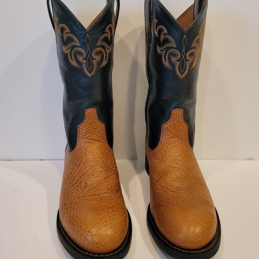 Ariat Black and Natural Cowboy Boots 8.5 D